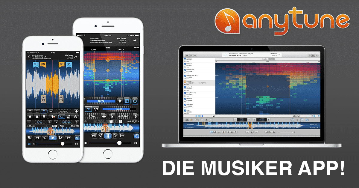Anytune Ios Mac App Musik Langsamer Abspielen Transponieren Und Transkribieren Perfekt Musik Uben Fur Musiker Sanger Und Tanzer